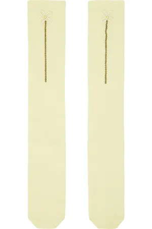Simone Rocha Off-White Beaded Socks