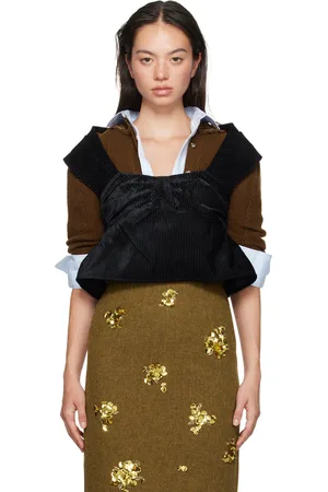 Shushu/Tong Black Three-Dimensional Pleated Top