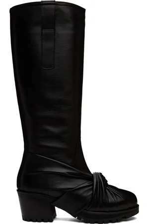 Kiko Kostadinov Black Knotted Riding Boots