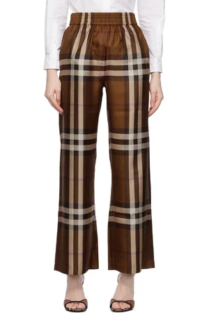 Burberry Brown Check Trousers