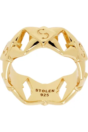 Stolen Girlfriends Club Gold Star Shocked Band Ring