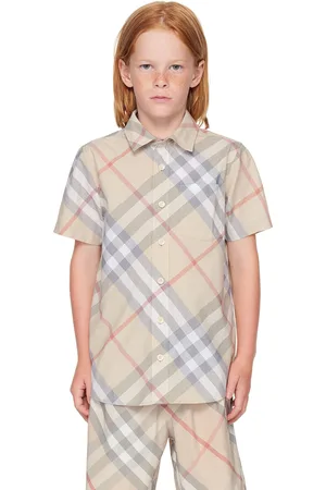 Burberry Kids Beige Check Shirt