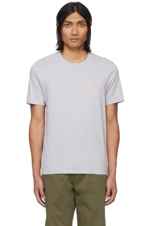 Maison Kitsuné Gray Chillax Fox T-Shirt