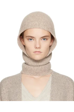 Lauren Manoogian Taupe Soft Rib Balaclava