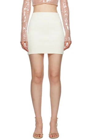 Alexander Wang Off-White Jacquard Miniskirt