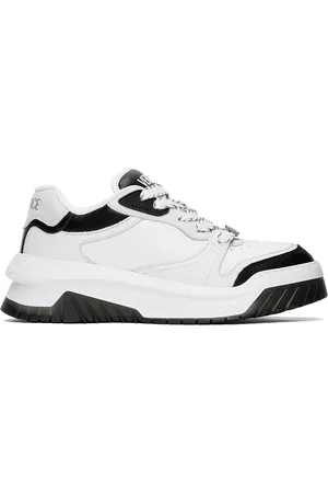 VERSACE White & Black Odissea Sneakers