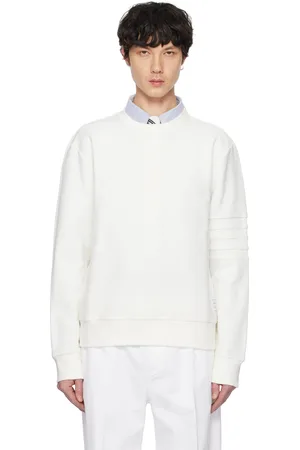 Thom Browne White Reverse Loopback Sweatshirt