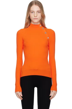 Moschino Orange Rib Turtleneck