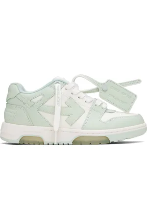 OFF-WHITE White & Green Out Of Office Calf Leather Sneakers