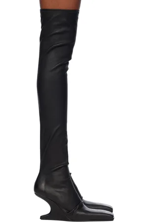 Rick Owens Black Porterville Cantilever Tall Boots