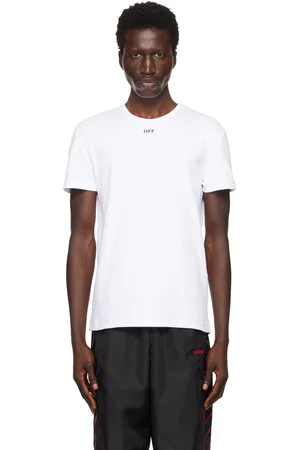 OFF-WHITE White Off Stamp Rib Shaped T-shirt