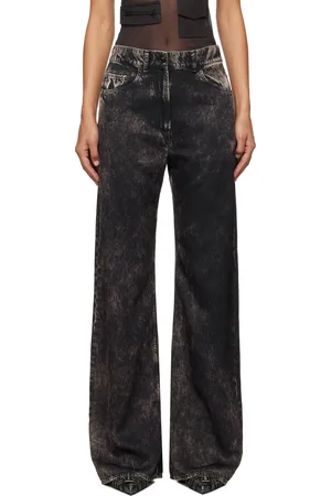 Acne Studios Black Printed Trousers