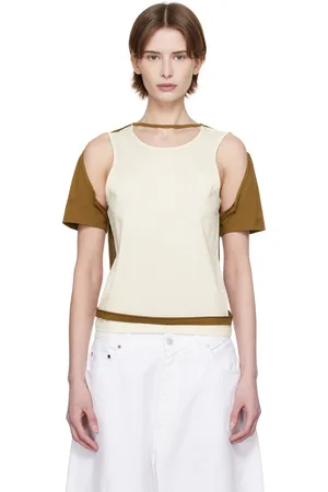 ECKHAUS LATTA Off-White & Brown Hugging T-shirt