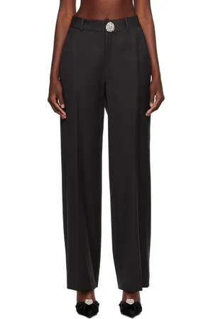 AREA Black Slit Trousers