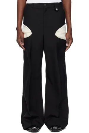 EgonLab Black Openwork Trousers