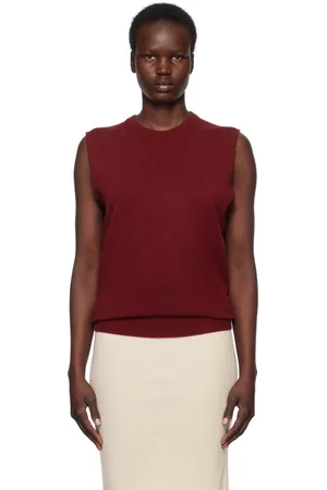 Jil Sander Red Cashmere Vest
