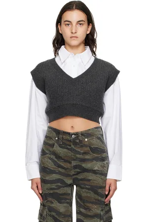Alexander Wang Gray & White Layered Shirt