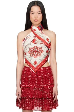 Isabel Marant White & Red Feyza Camisole