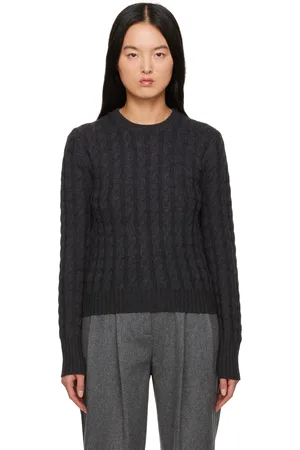 Totême Gray Cable Knit Sweater