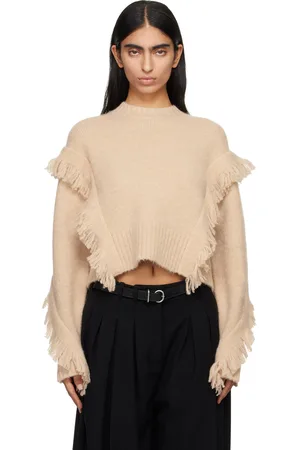 3.1 Phillip Lim Beige Fringe Crewneck Sweater