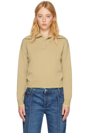 Bottega Veneta Beige Spread Collar Sweater