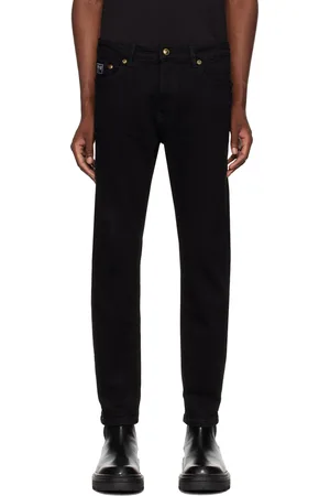 VERSACE Black Piece Number Slim Jeans