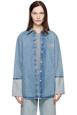 Moschino Blue Oversized Denim Shirt