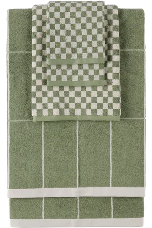 BAINA Green & White Essential Bathroom 01 Set