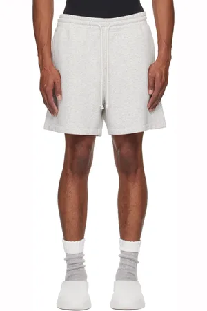 SKIMS Gray Cotton Fleece Relaxed Shorts