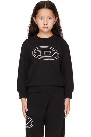 Diesel Kids Black Smartbigoval Over Sweatshirt