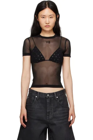 Alexander Wang Black Semi-Sheer T-Shirt