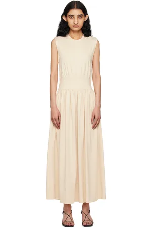 Totême Off-White Sleeveless Midi Dress