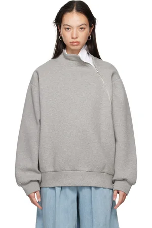 DRIES VAN NOTEN Gray Zipped Sweatshirt