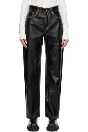 Eytys Black Benz Faux-Leather Jeans