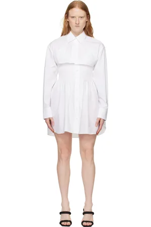 Alexander Wang White Smocked Minidress
