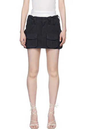 Alexander Wang Navy Pre-Styled Cargo Miniskirt