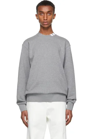 Thom Browne Grey 4-Bar Mock Neck Sweatshirt