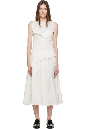 3.1 Phillip Lim White Ruffled Midi Dress