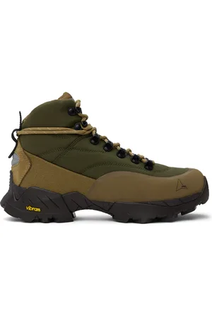 ROA Khaki & Brown Andreas Strap Boots