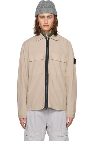 Stone Island Beige Garment-Dyed Jacket