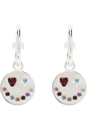 Stolen Girlfriends Club Silver Happy Face Anchor Earrings