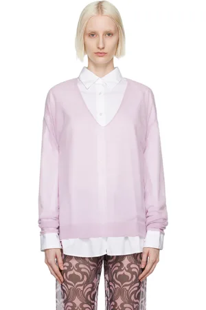 DRIES VAN NOTEN Purple Wool Sweater