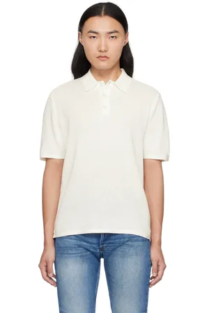 RAG&BONE White Harvey Knit Polo