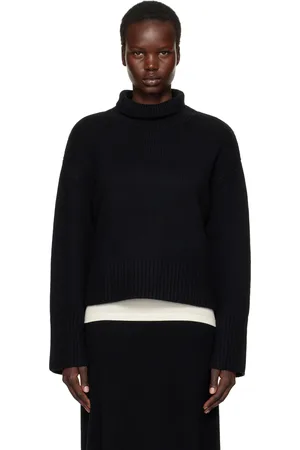 Lisa Yang Black Fleur Turtleneck