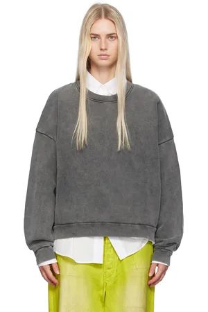 Acne Studios Black Garment-Dyed Sweatshirt