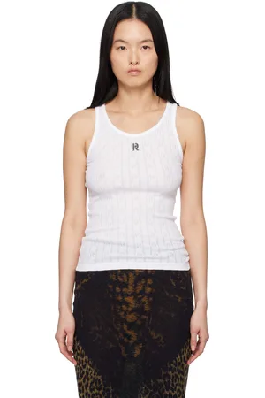 Paco rabanne White Pointelle Tank Top