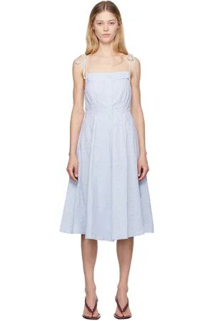 DANIELLE GUIZIO Blue Acadia Midi Dress