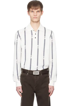 Salvatore Ferragamo Off-White College Stripes Polo