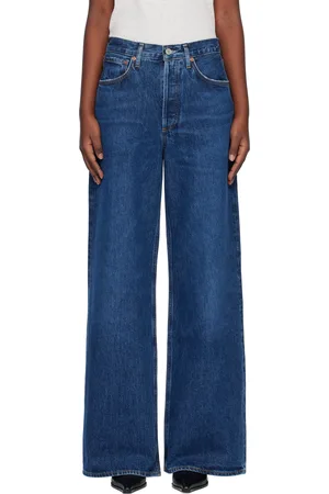 AGOLDE Indigo Dame High Rise Wide Leg No Cuff Jeans