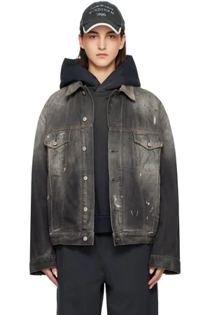 Acne Studios Black Oversized Fit Denim Jacket